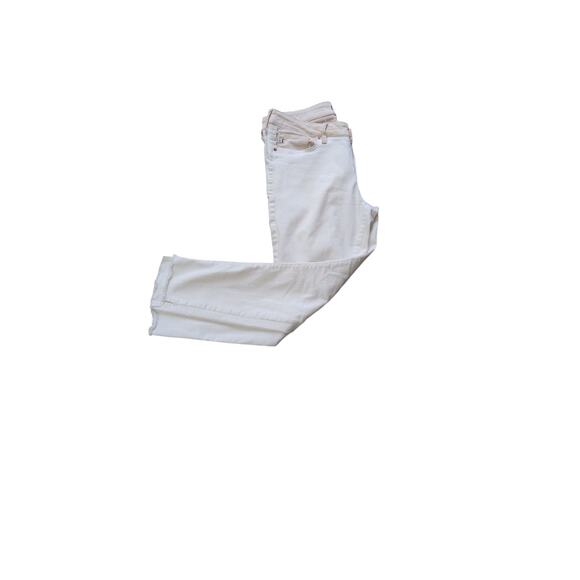 Dear John Denim - Dear John White Crop Jeans with Beige Waistband Size 30